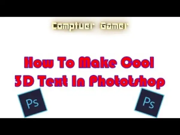 Video: How To Make Cool Looking 3D Text In Photoshop ! EASY Step By Step Guide